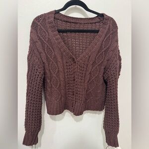Chunky Knit Brown Sweater